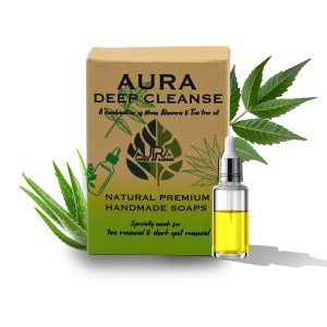 AURA DEEP CLEANSE NATURAL PREMIUM HANDMADE SOAPS FOR TAN REMOVAL & DARK SPOT REMOVAL (neem )